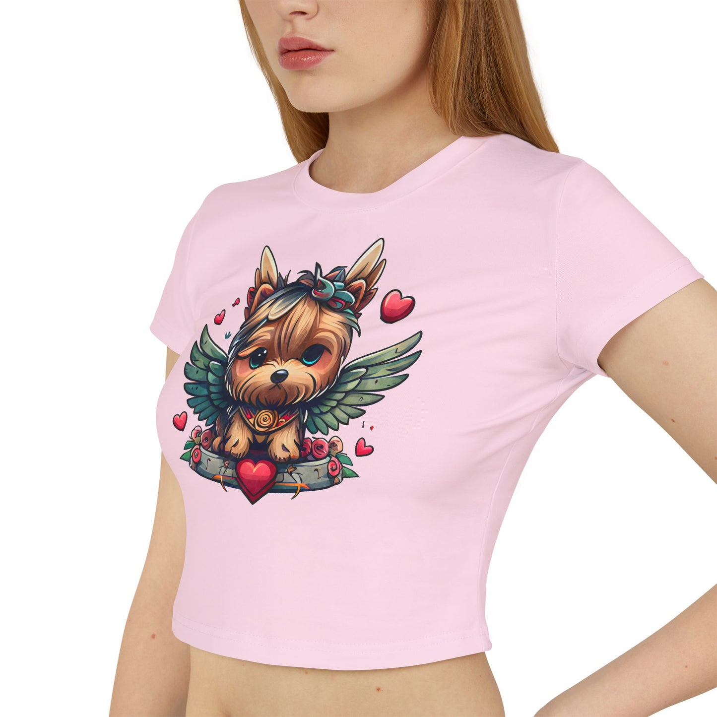 Princess Grace  Cute Yorkie Graphic Baby Tee for Dog Lovers