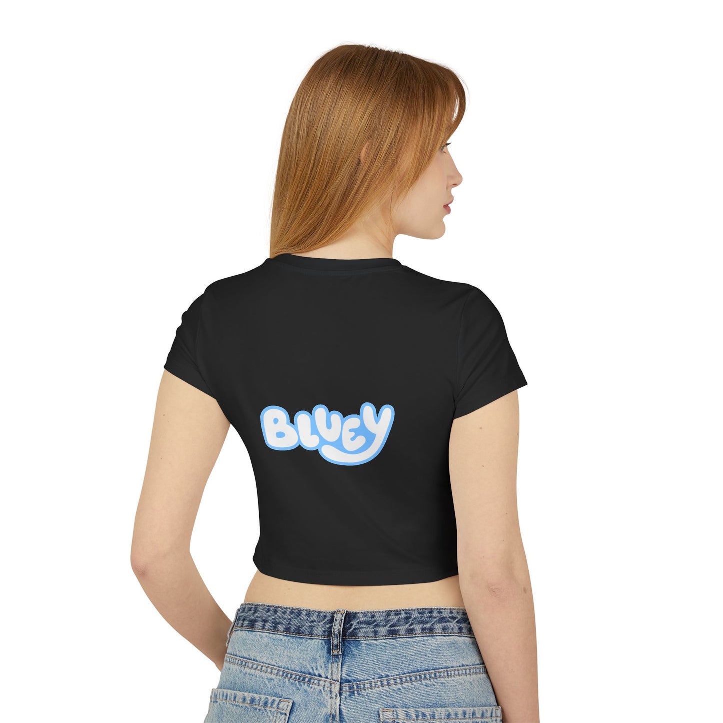 Princess Grace  Cute Bluey Women's Baby Tee  Playful Graphic Tee for Fans