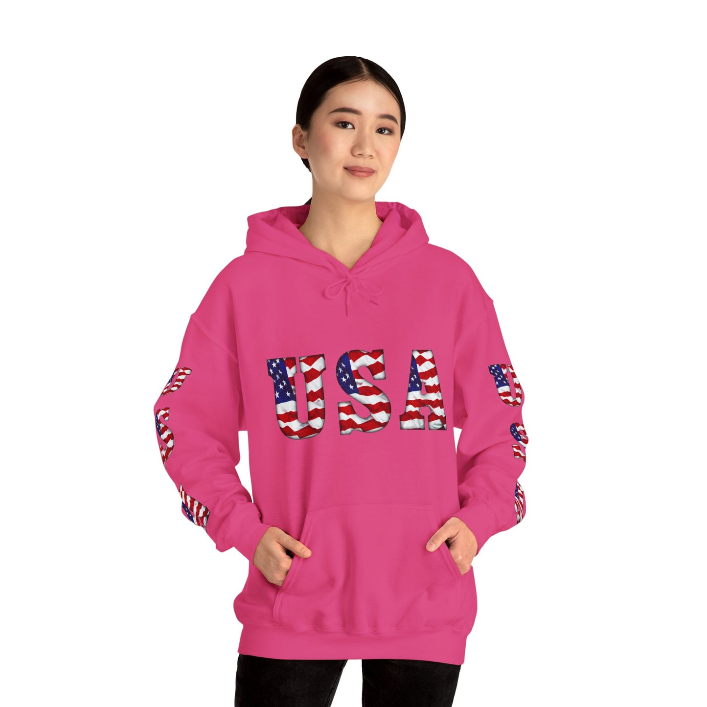 Princess Grace  Patriotic USA Unisex Hooded Sweatshirt Heavy Blend for Comfort