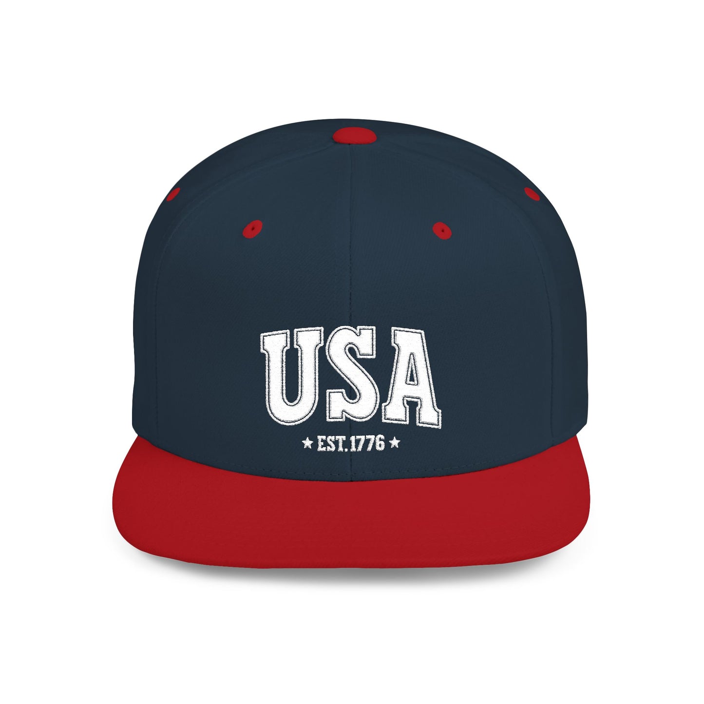 Princess Grace  USA Flat Bill Snapback Cap - Est. 1776 | Casual Style for All Occasions