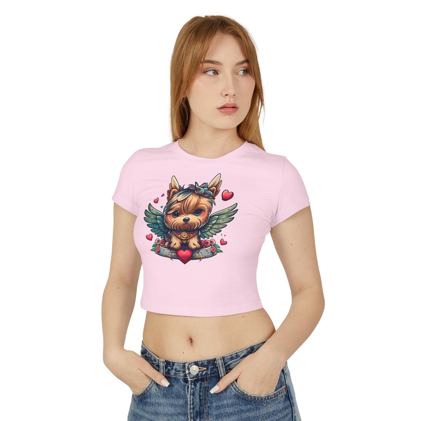 Princess Grace  Cute Yorkie Graphic Baby Tee for Dog Lovers