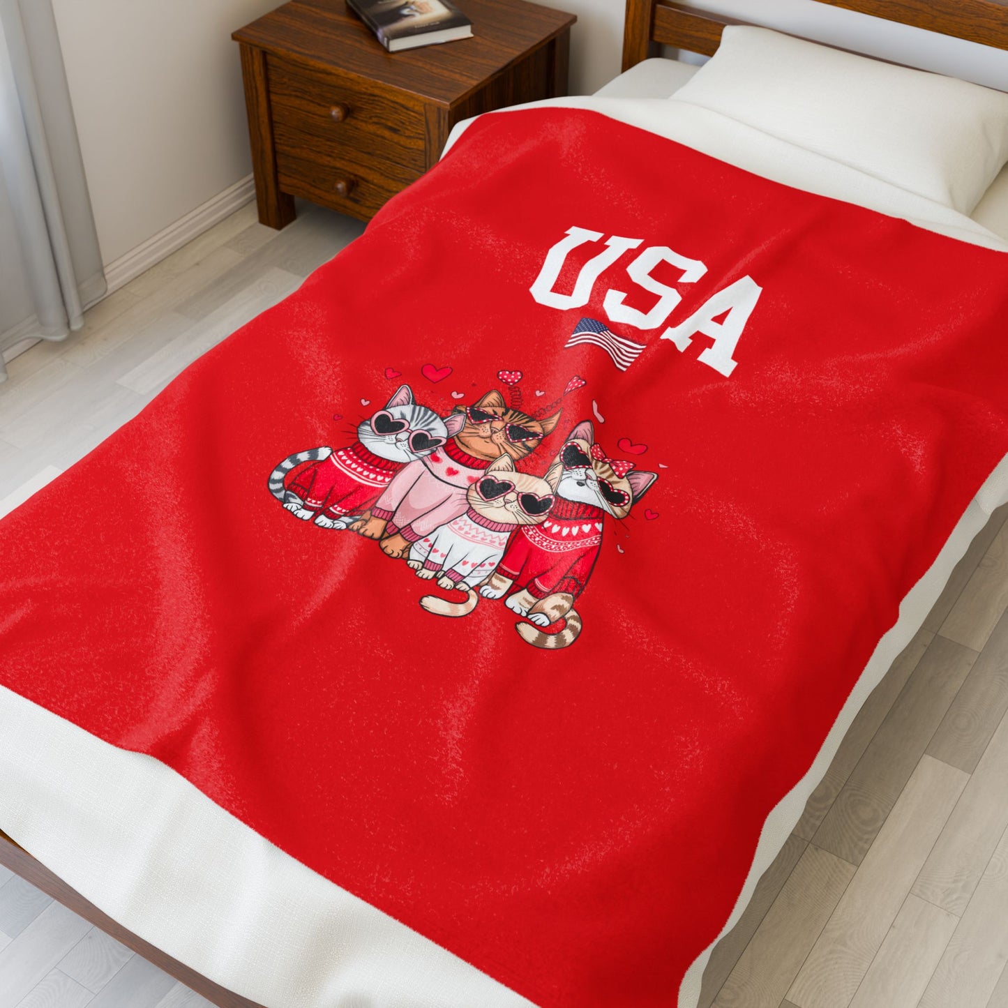 Princess Grace  TEAM USA  Velveteen Plush Blanket