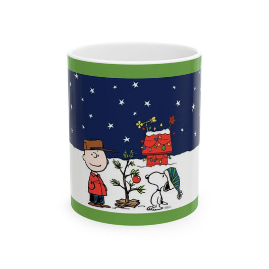 Princess Grace Whimsical Holiday Ceramic Mug  Snoopy and Friends Christmas Design Perfect Gift for Festive Cheer