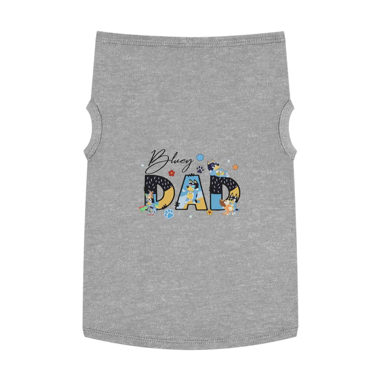 Princess Grace  Adorable Bluey Dad Pet Tank Top  Fun and Stylish Dog Apparel