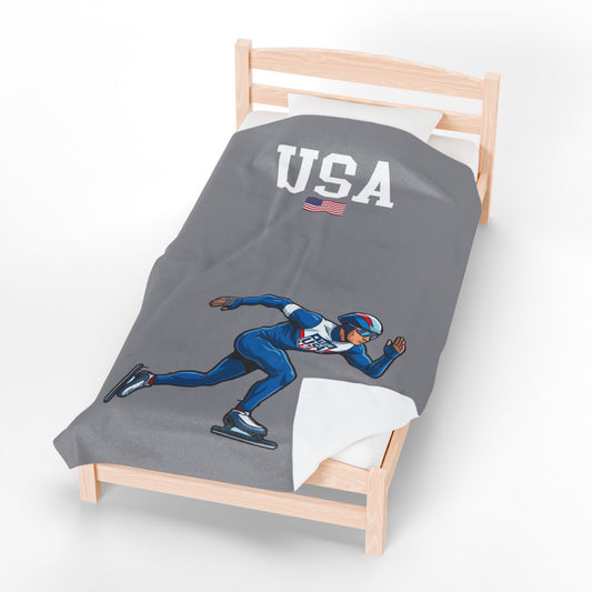 Princess Grace  TEAM USA  Velveteen Plush Blanket
