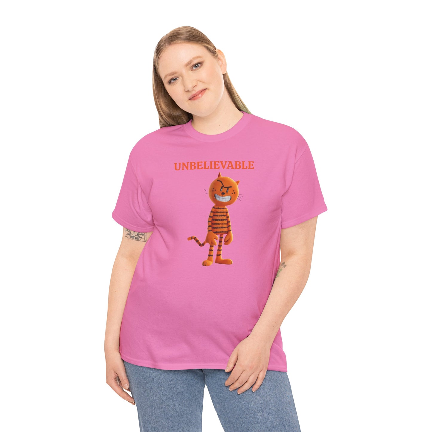 Princess Grace  Unbelievable Cat Graphic Unisex Heavy Cotton Tee