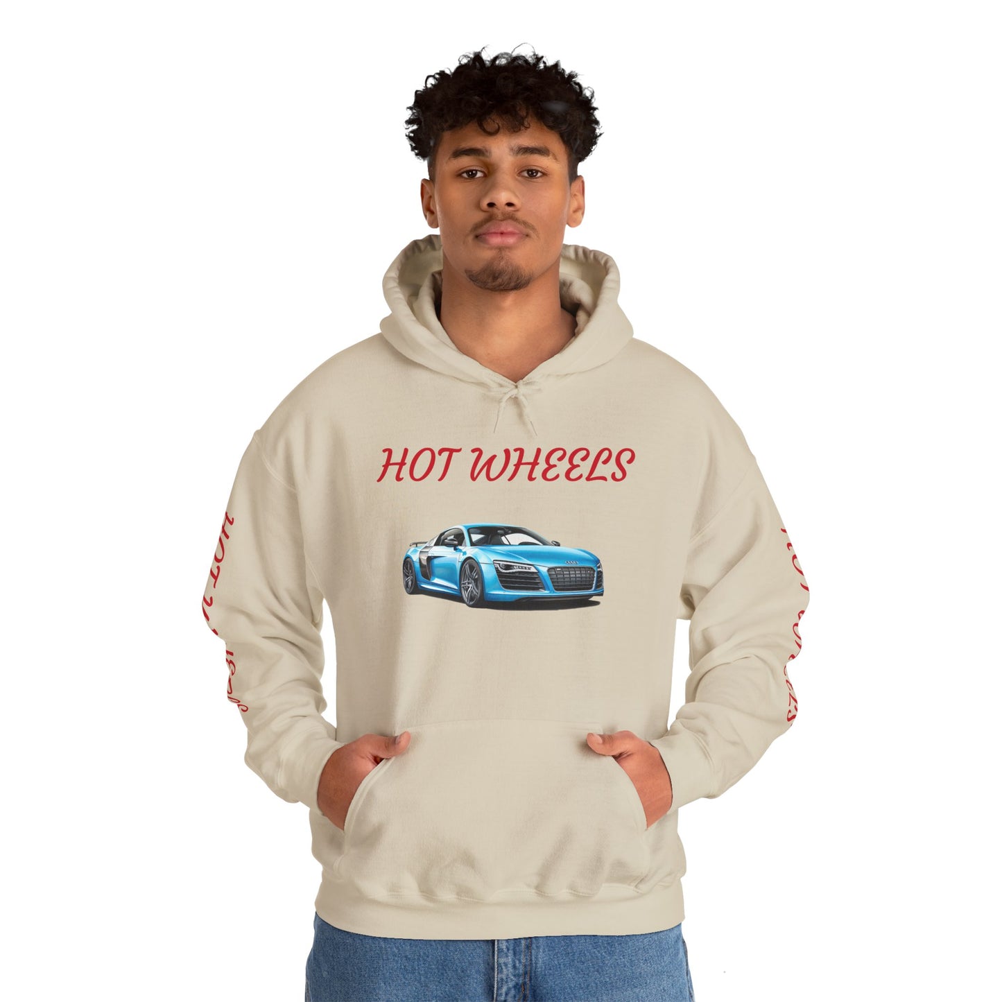 Princess Grace Hot Wheels Unisex Heavy Blen Hooded Sweatshirt Sporty Car Design Perfect for Car Enthusiasts