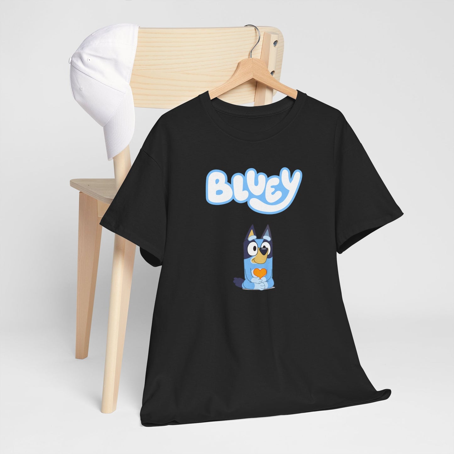 Princess Grace  Bluey Unisex Heavy Cotton Tee  Comfortable Cartoon T-Shirt for Kids and Adults