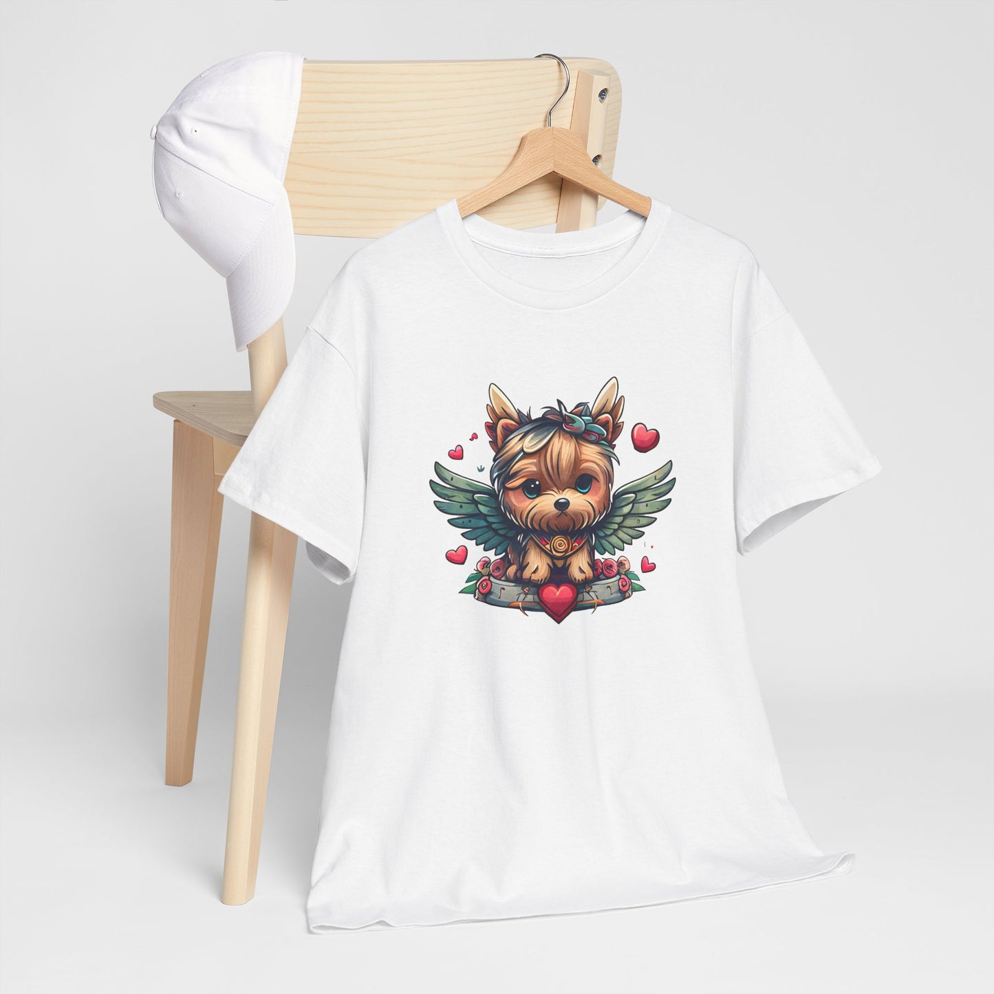 Princess Grace  Loveable Yorkie Graphic Tee  Cute Dog Design T-Shirt for Pet Lovers