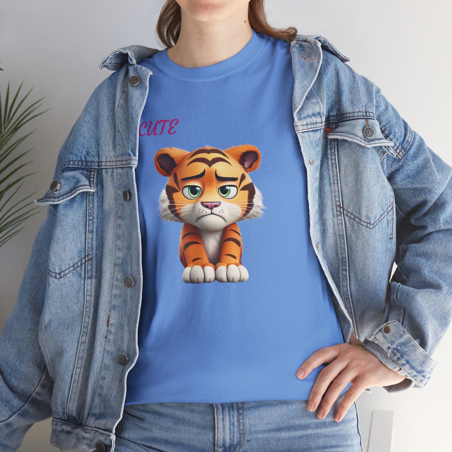 Princess Grace  Cute Cartoon Tiger Unisex Heavy Cotton Tee