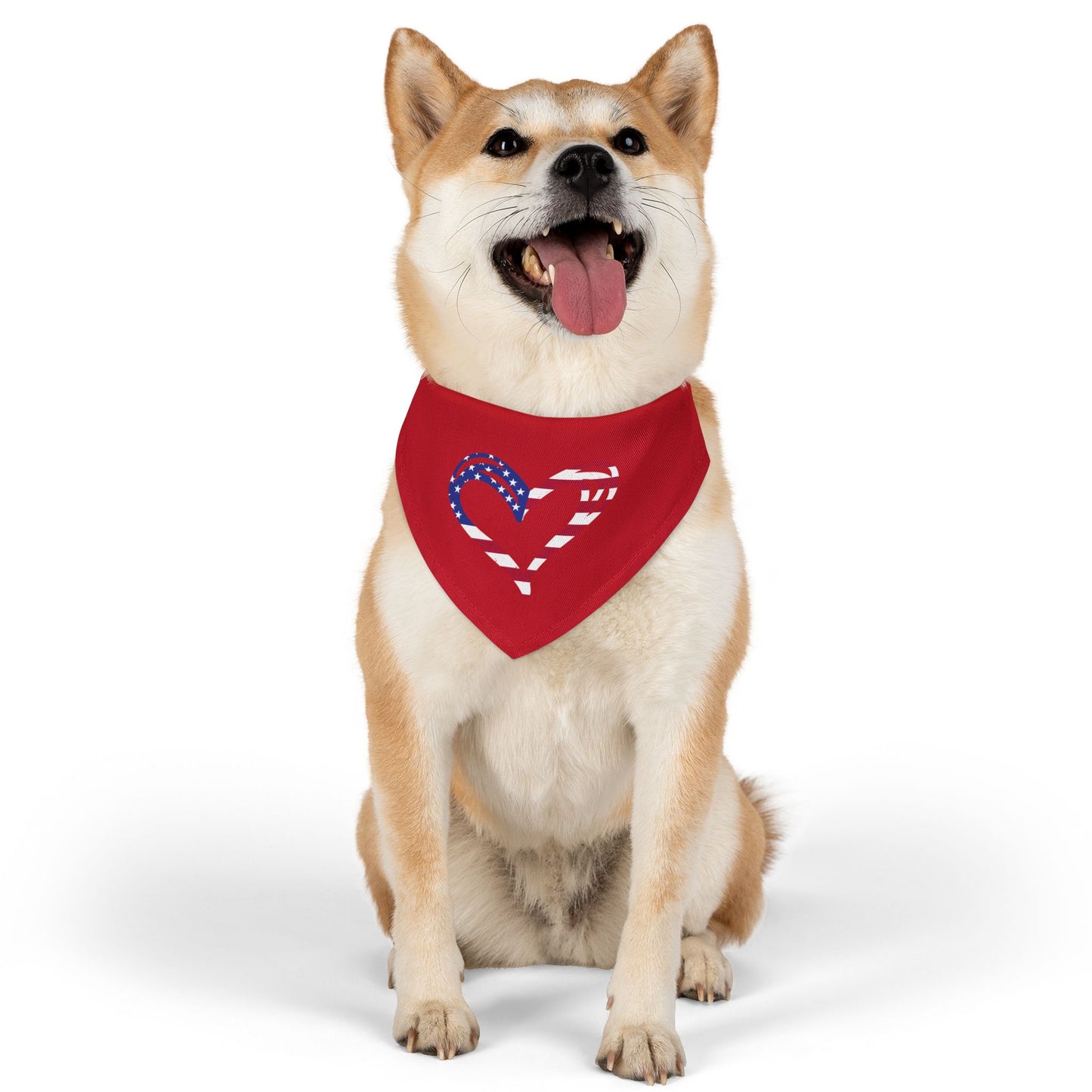 Princess Grace  Patriotic Pet Bandana  Heart & Candy Cane Design for Dogs
