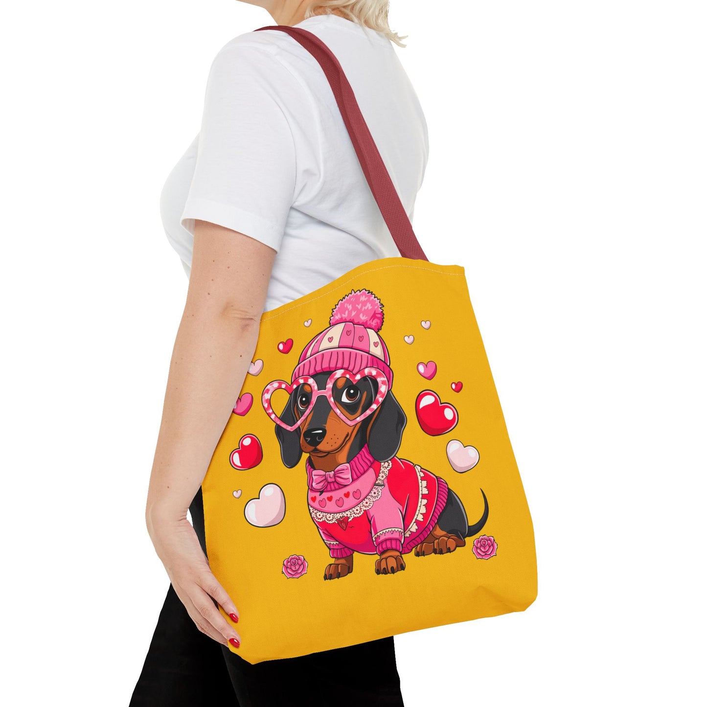 Princess Grace  Adorable Dog-Themed Tote Bag for Pet Lovers Cute Valentine's Design