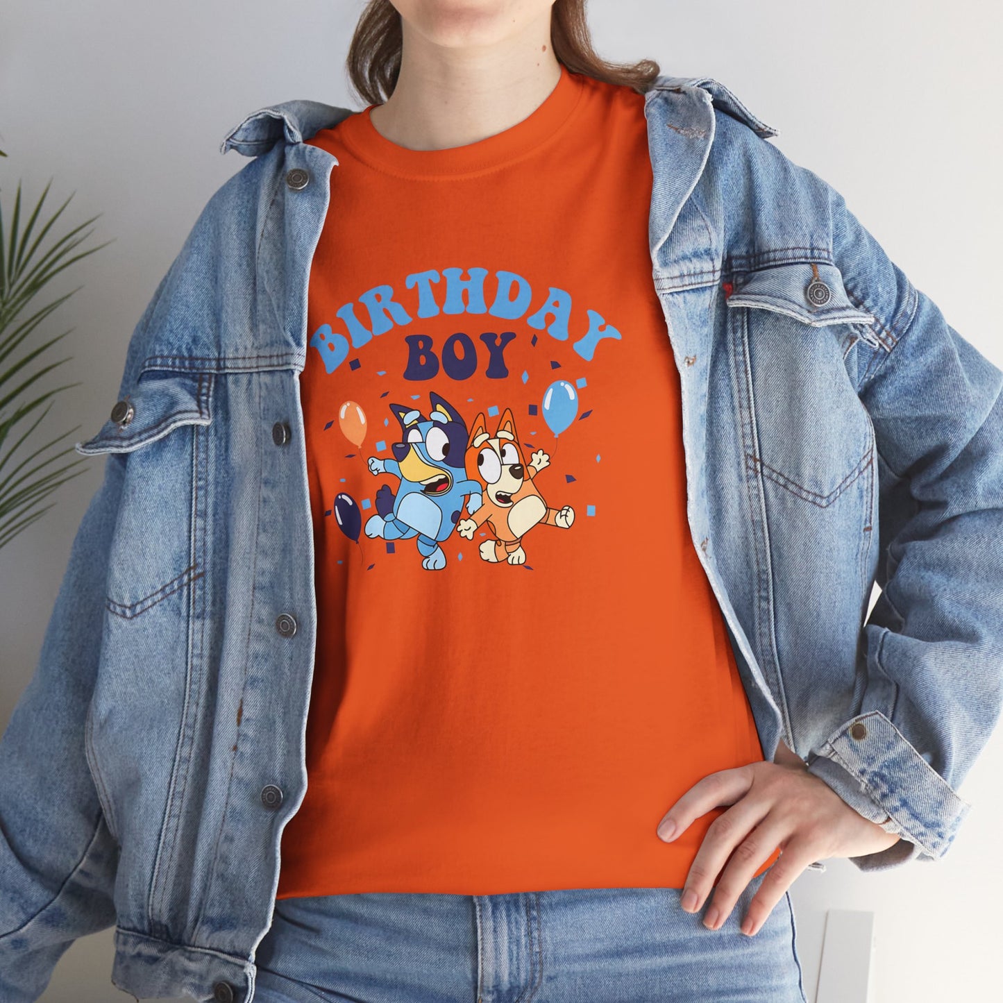 Princess Grace  Bluey  Birthday Boy Unisex Heavy Cotton Tee  Fun Celebration Shirt for Kids