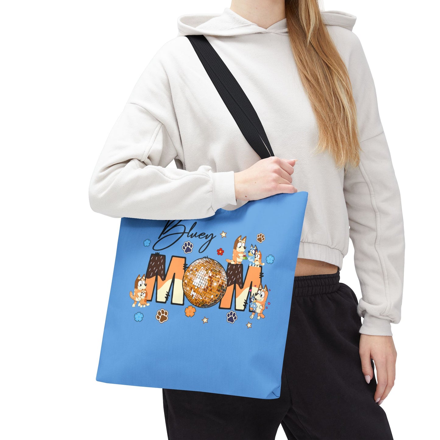 Princess Grace  Fun Bluey Mom Tote Bag Perfect Gift for Dog Lovers & Moms