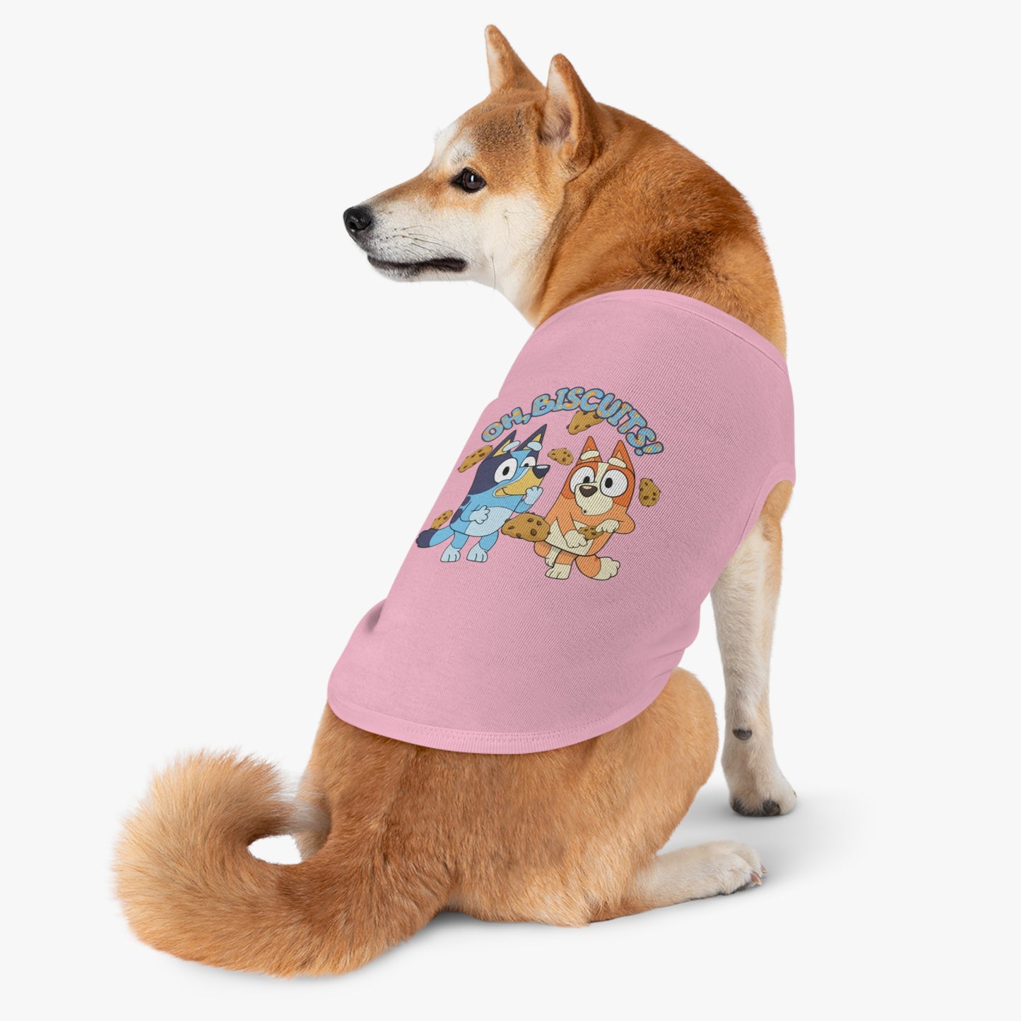 Princess Grace  BLUEY Funny Pet Tank Top with 'Oh, Biscuits!' Design Perfect for Dog Lovers