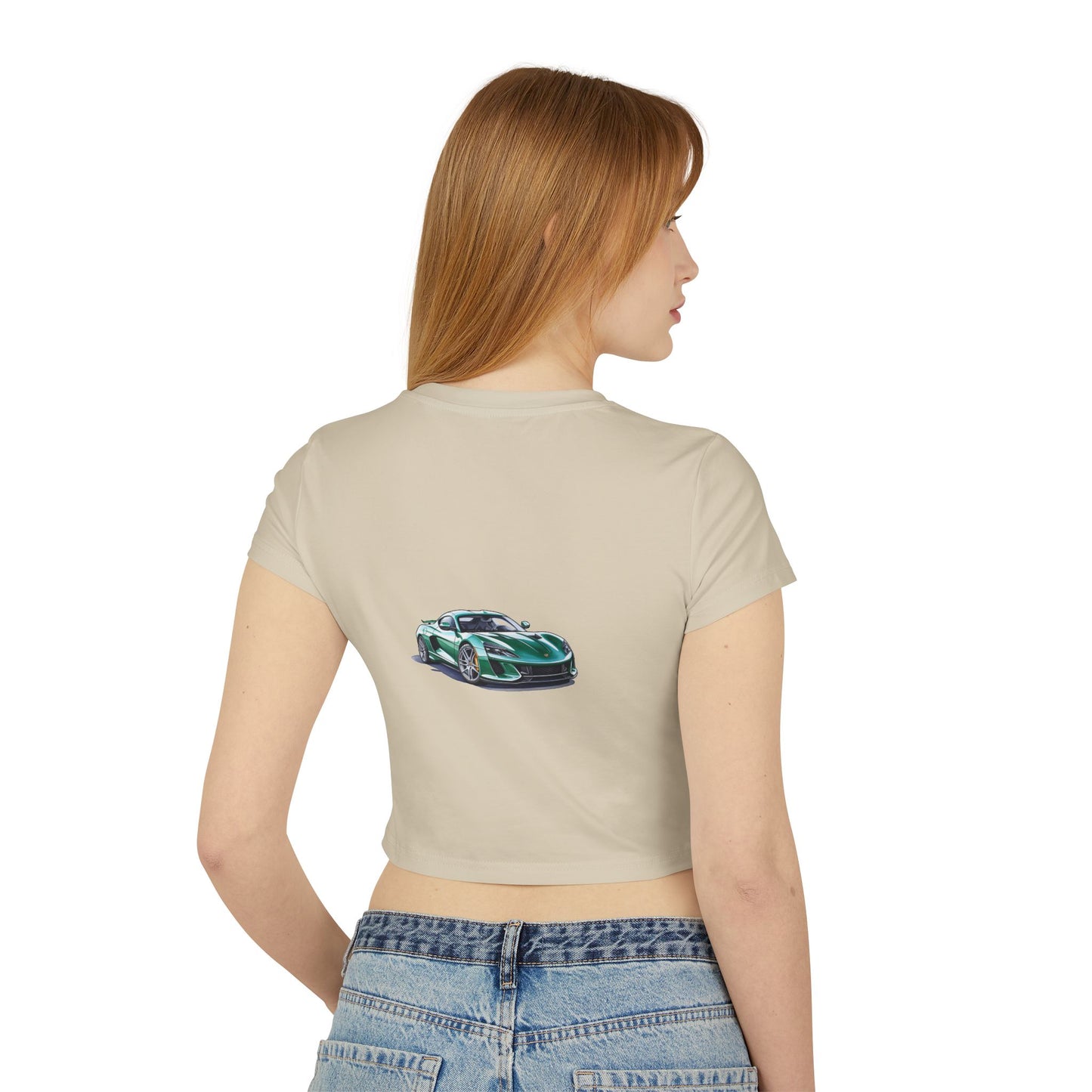 Princess Grace  Women's Baby Tee Hot Wheels Graphic Car Tee, Perfect for Car Enthusiasts