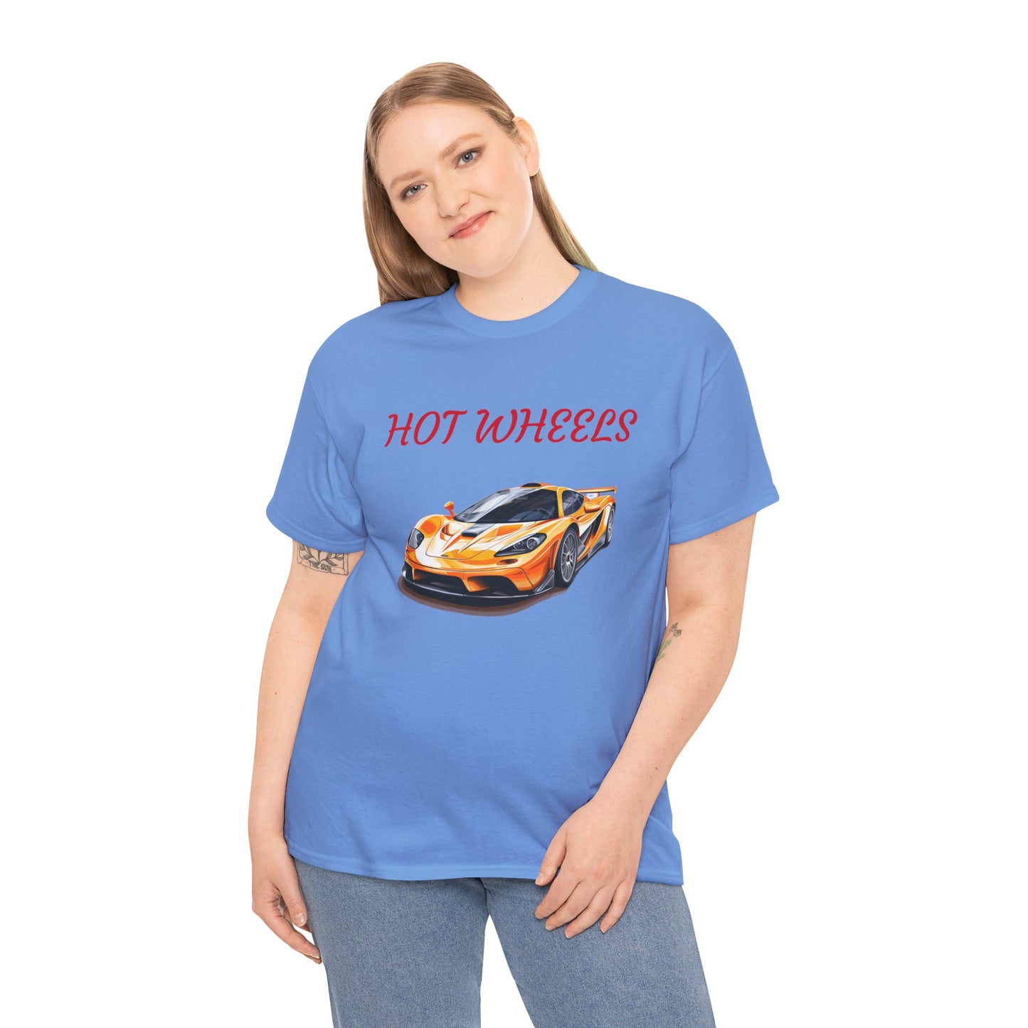 Princess Grace Hot Wheels Unisex Heavy Cotton Tee Race Car Graphic Tee for Racing Fans