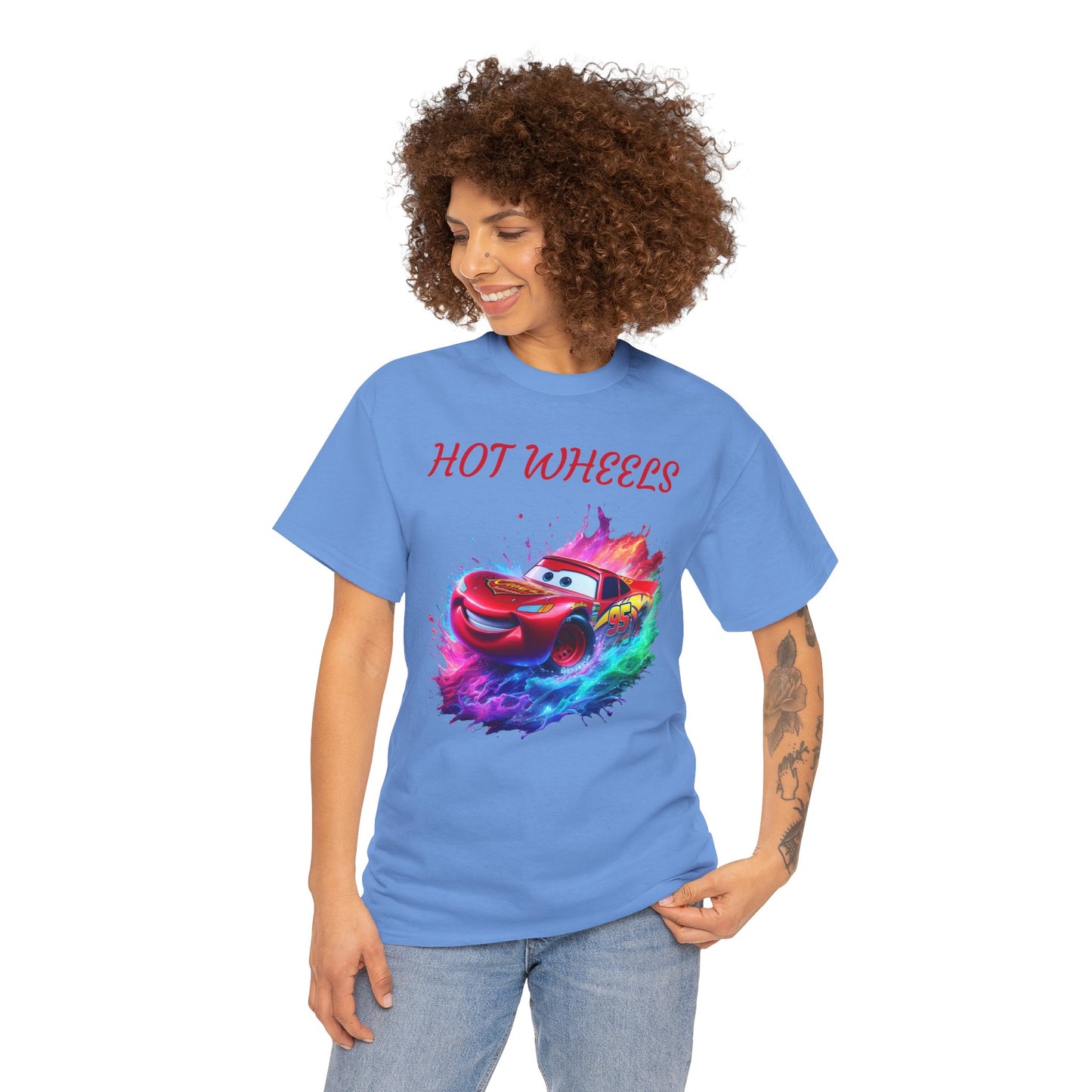 Princess Grace  Hot Wheels Unisex Heavy Cotton Tee Vibrant Racing Graphic T-Shirt