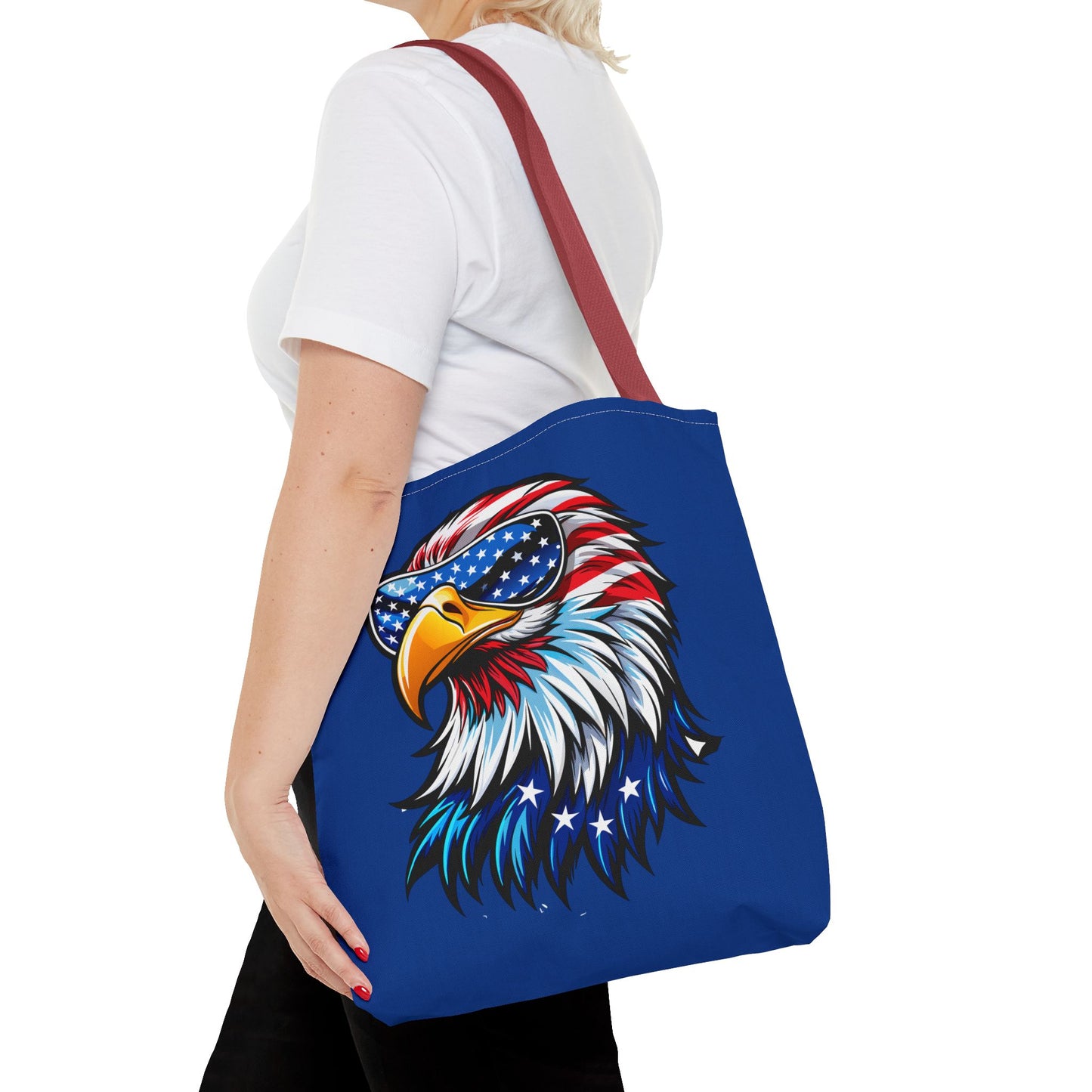 Princess Grace  Patriotic Eagle Tote Bag Stylish American Flag Design for Independence Day & Everyday Use