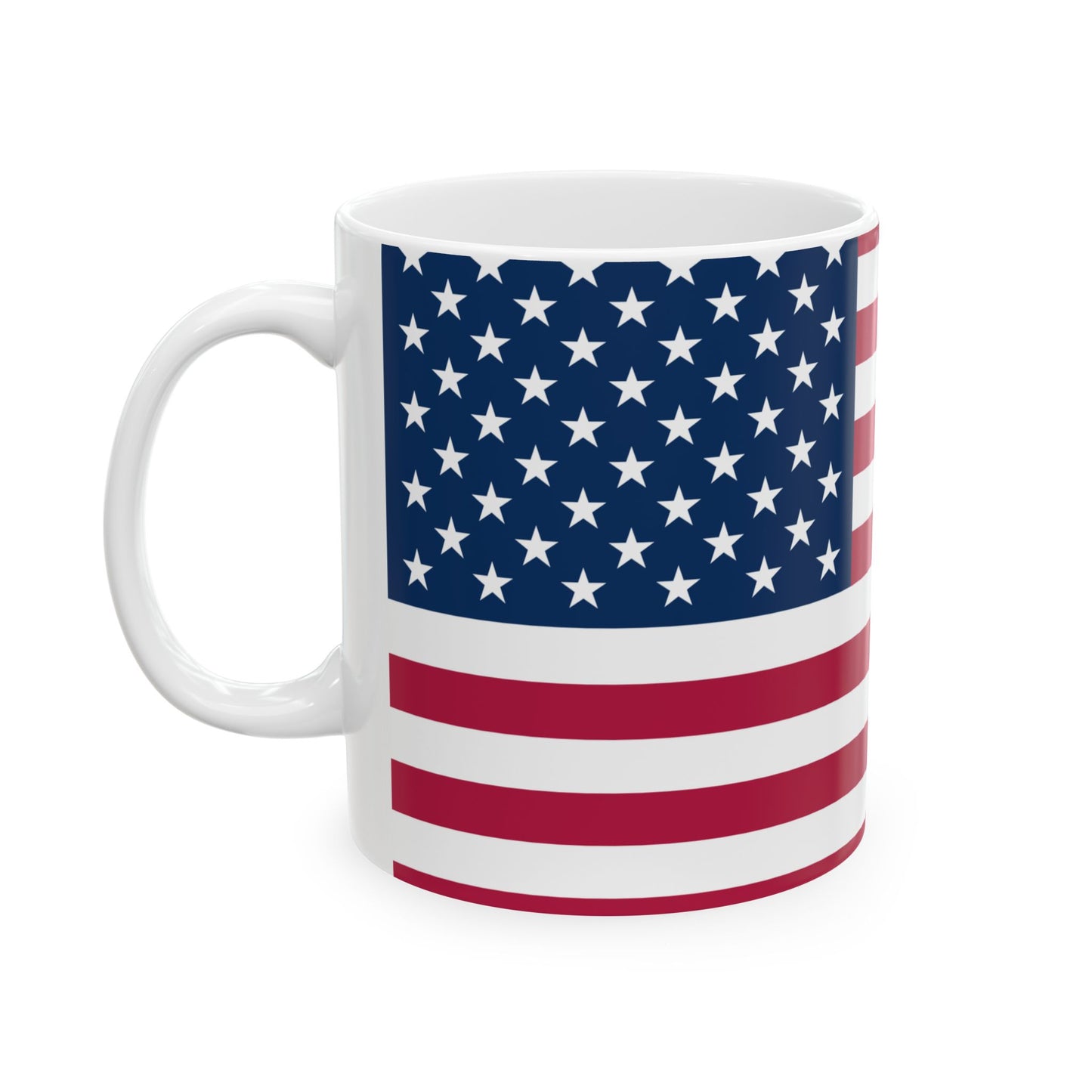 Princess Grace  American Flag Ceramic Mug  Perfect for Patriotism, 11oz & 15oz Sizes