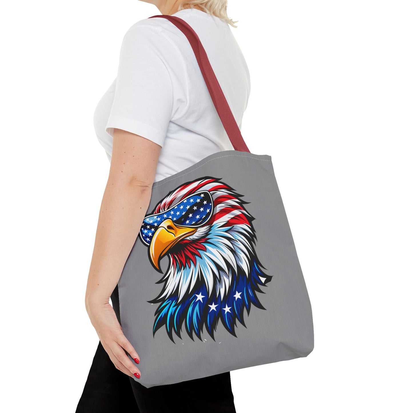 Princess Grace  Patriotic Eagle Tote Bag Stylish American Flag Design for Celebrations