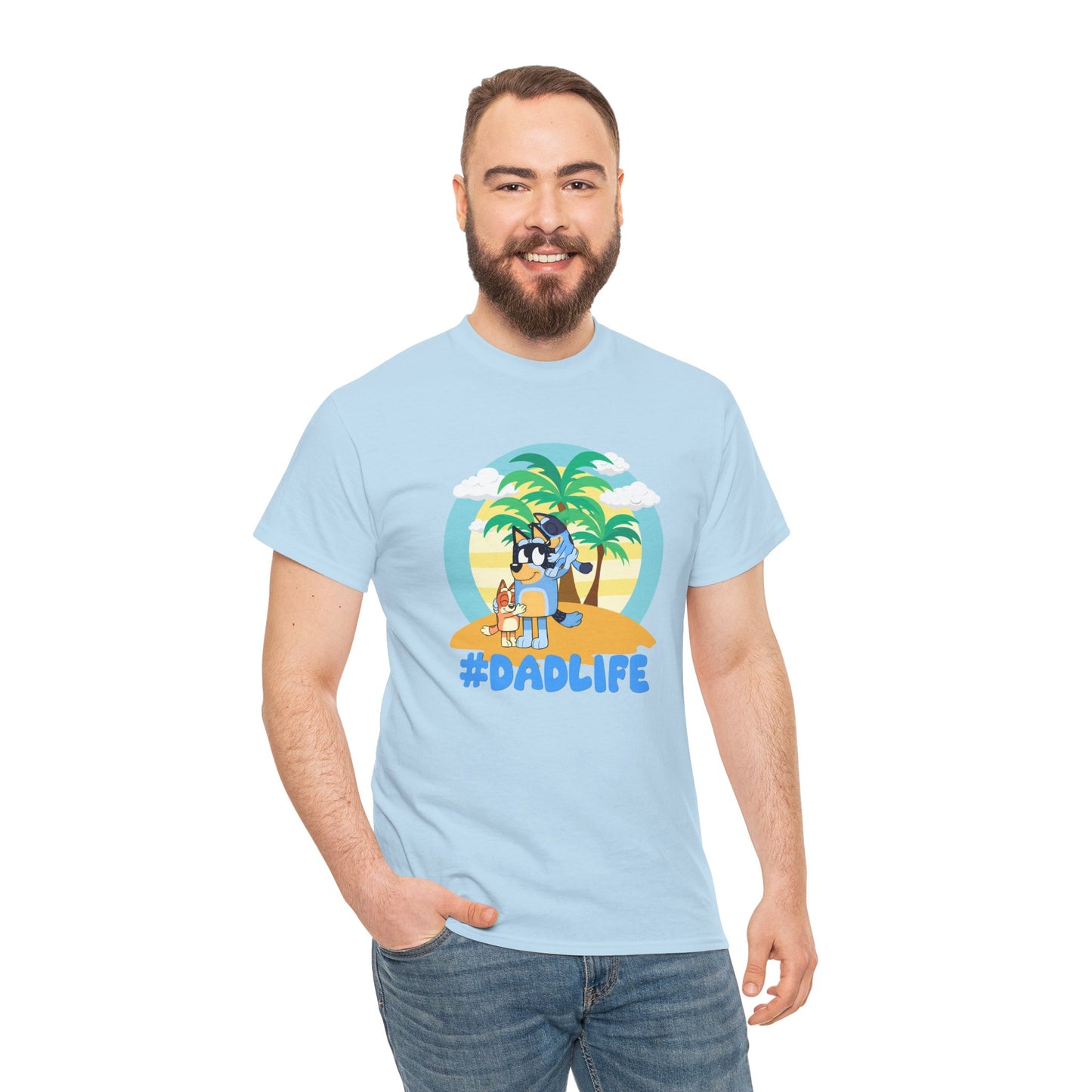 Princess Grace  Bluey  #DadLife Unisex Heavy Cotton Tee  Perfect for Dads Beach Vibes and Everyday Wear