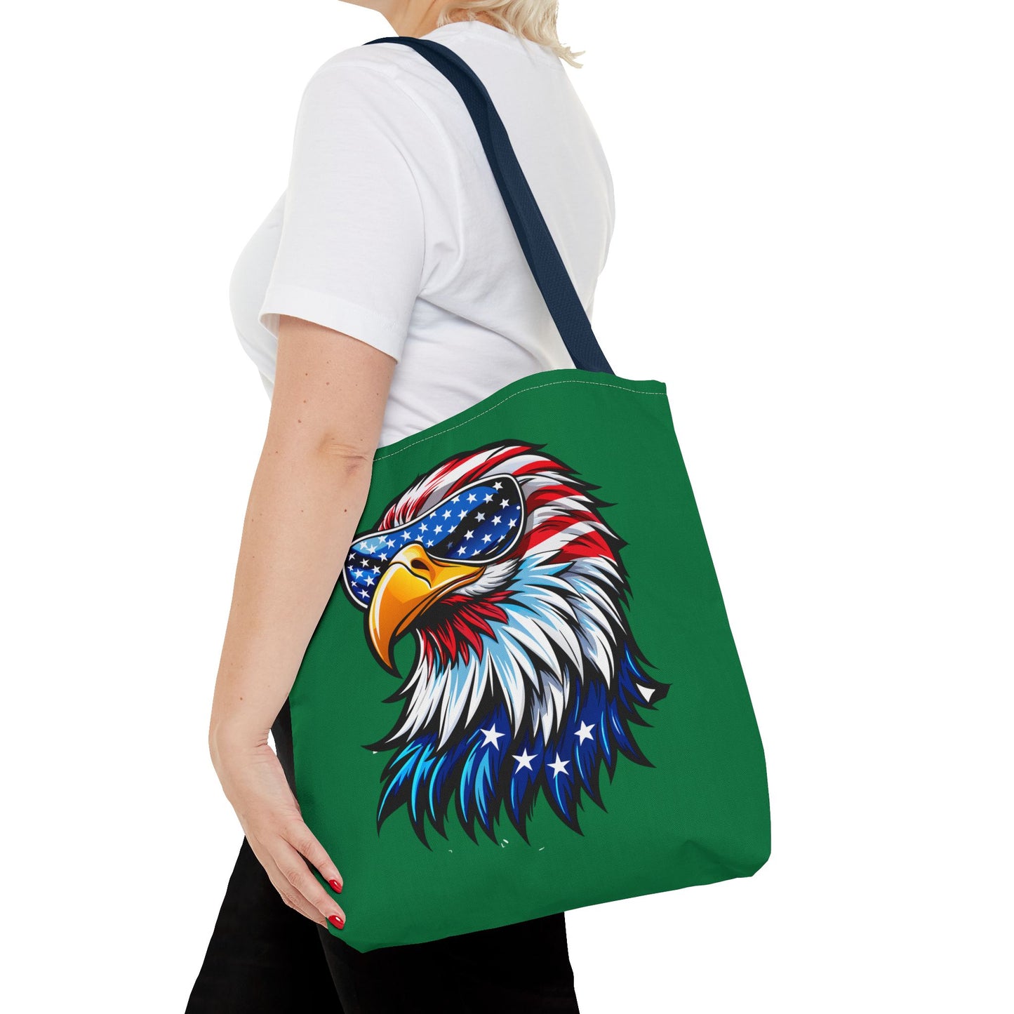 Princess Grace  American Eagle Tote Bag  Patriotic Eagle Design for Independence Day & Everyday Use