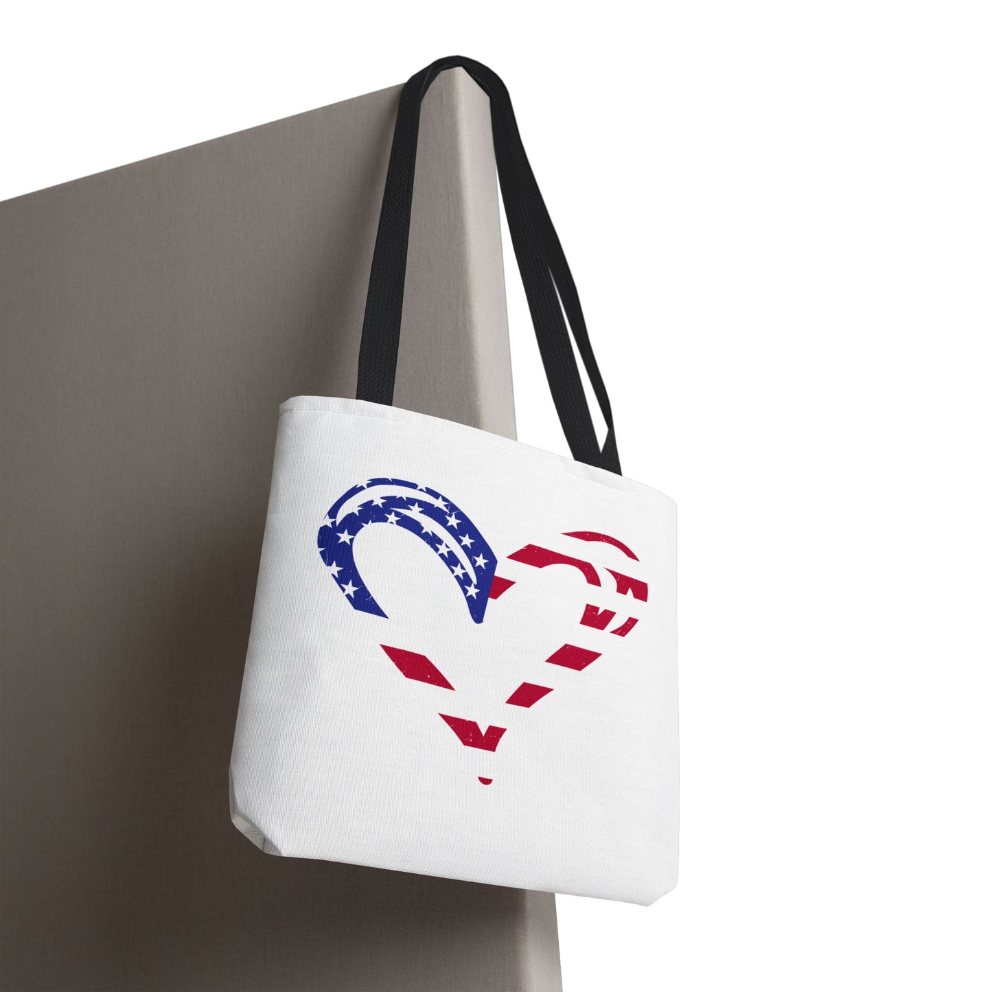 Princess Grace  Patriotic Heart Tote Bag  Ideal for Independence Day and Everyday Use