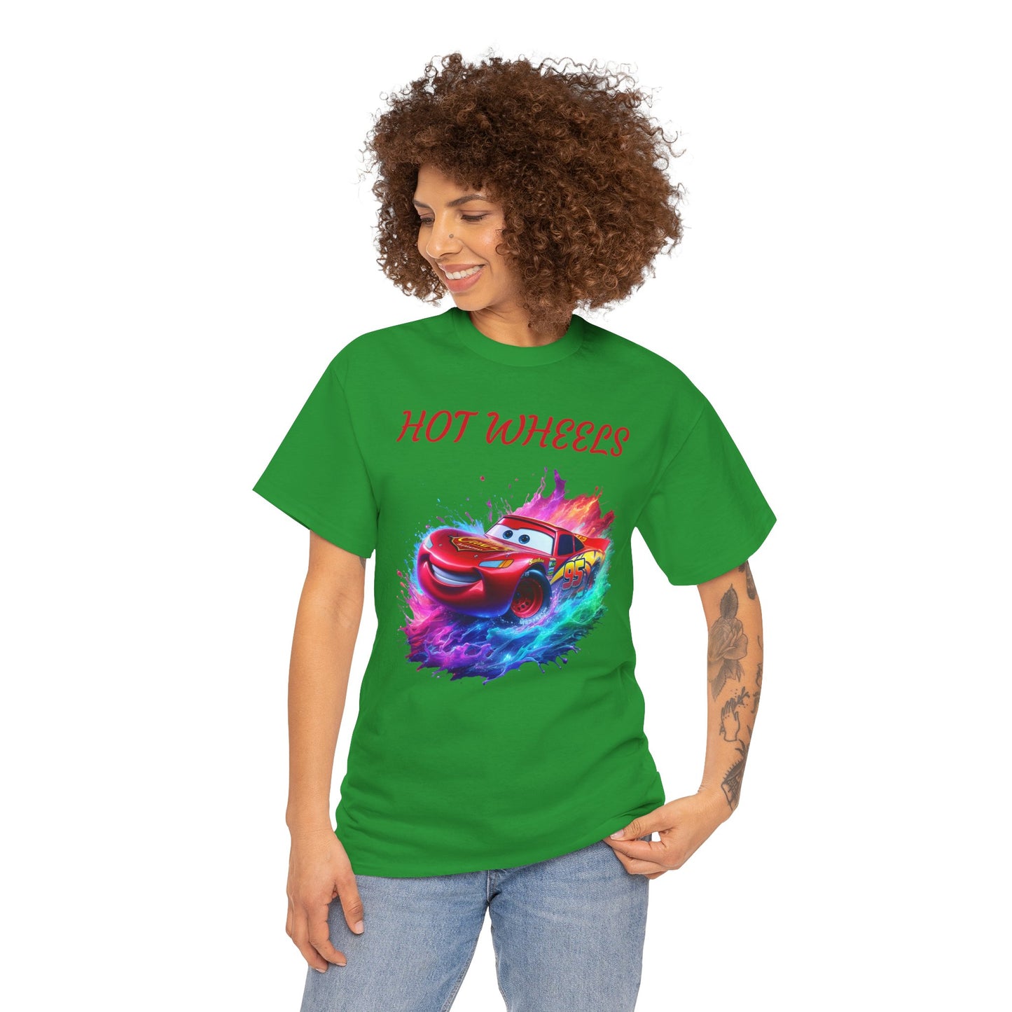 Princess Grace  Hot Wheels Unisex Heavy Cotton Tee Vibrant Racing Graphic T-Shirt