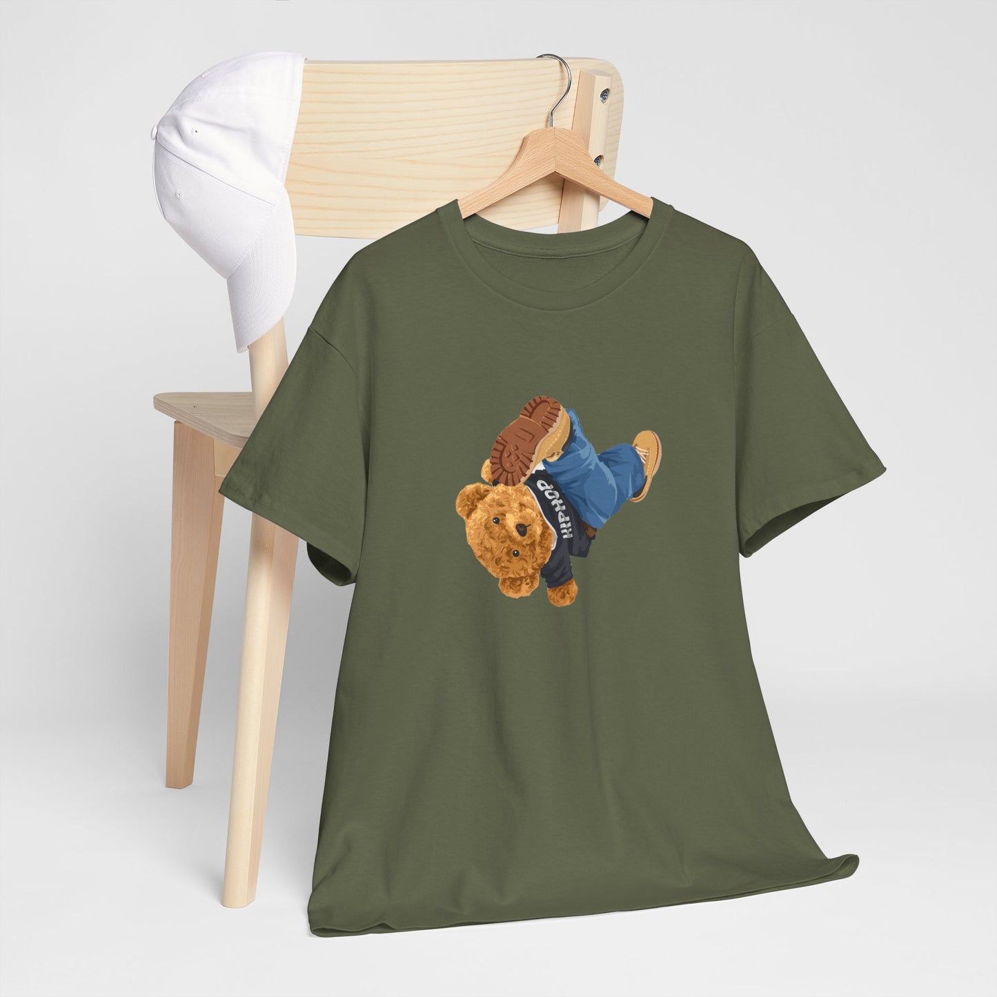 Princess Grace  Casual Vintage Hi[ Hop Bear Tee for Trendy Everyday Wear