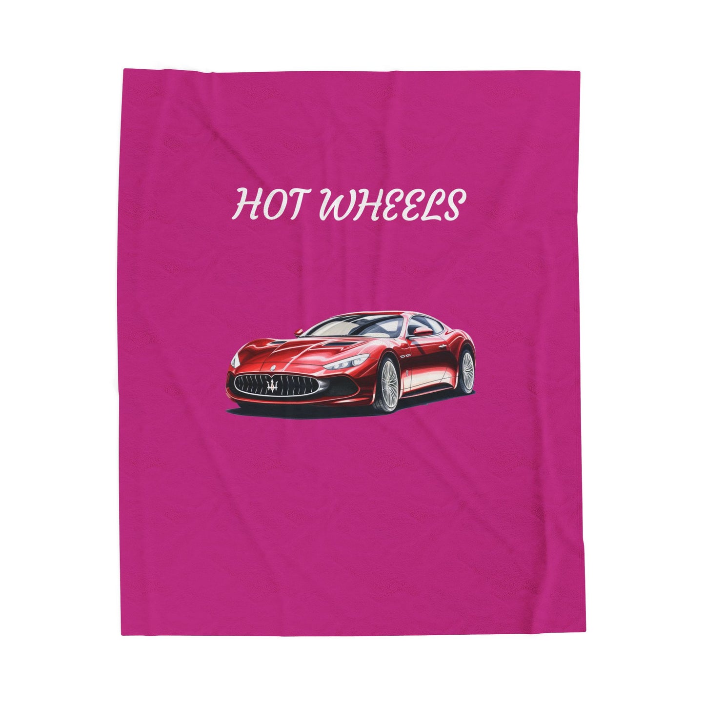 Princess Grace  Hot Wheels Velveteen Plush Blanket  Cozy Car Themed Throw for Kids and Car Enthusiasts