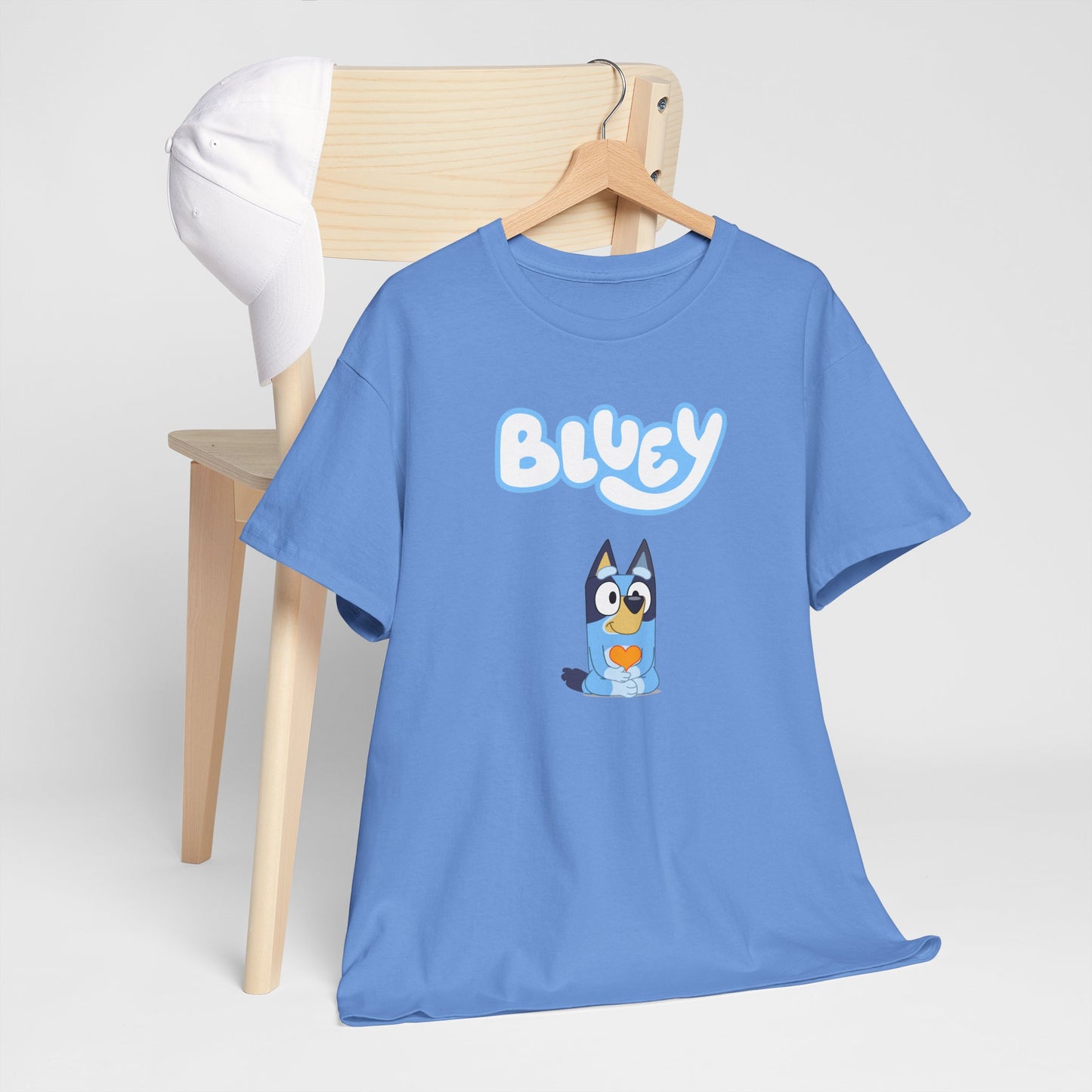 Princess Grace  Bluey Unisex Heavy Cotton Tee  Comfortable Cartoon T-Shirt for Kids and Adults