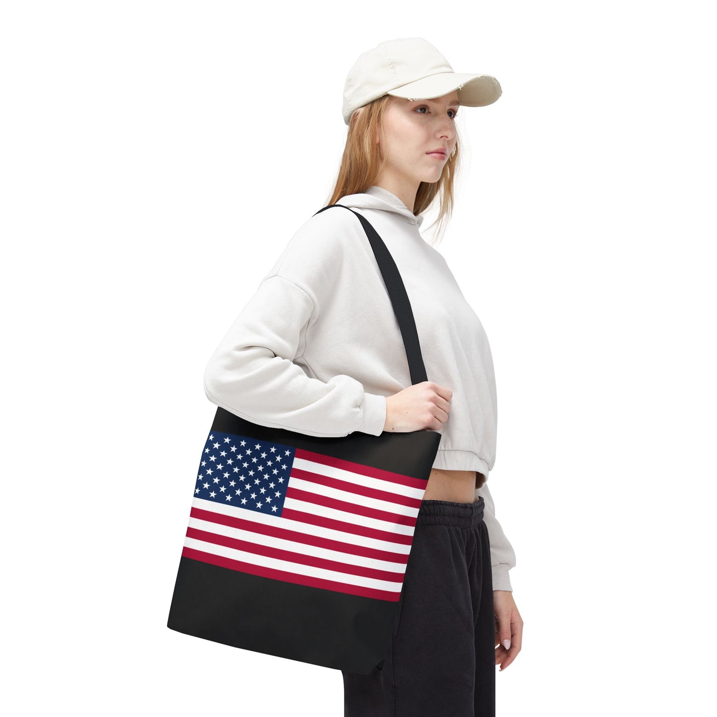 Princess Grace  Patriotic Tote Bag USA Flag Design Ideal for Independence Day & Everyday Use