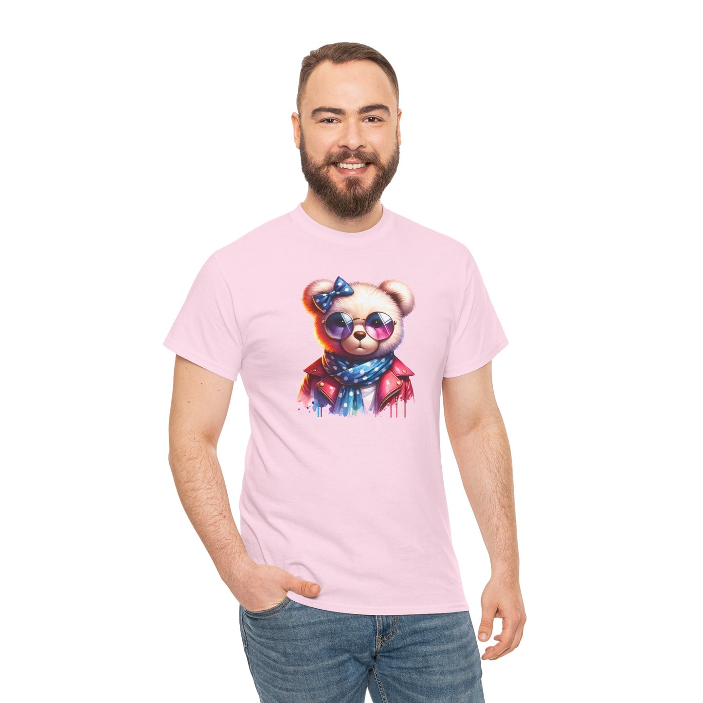 Princess Grace  Cool Bear Graphic Unisex Heavy Cotton Tee  Stylish & Fun for All