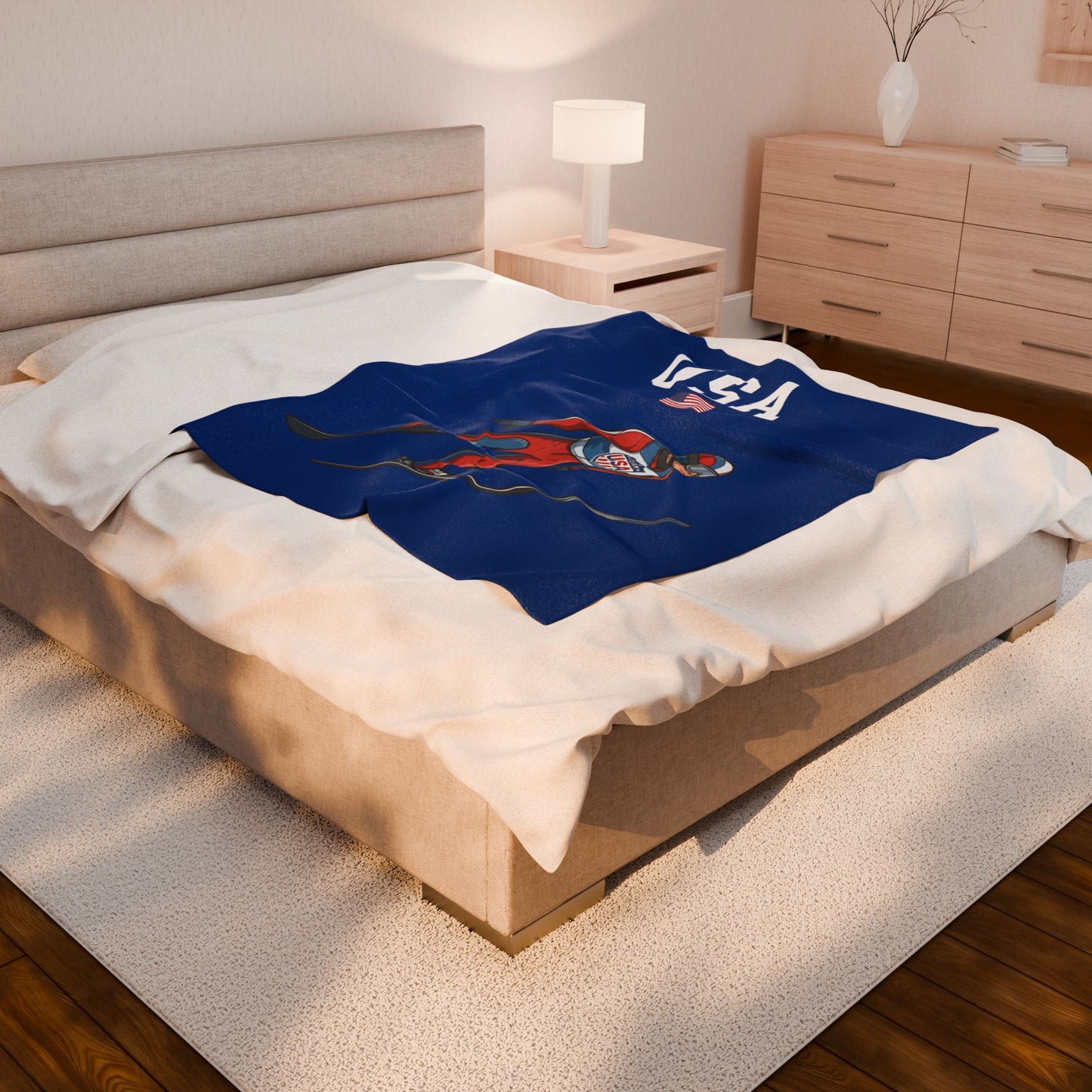 Princess Grace  TEAM USA  Velveteen Plush Blanket