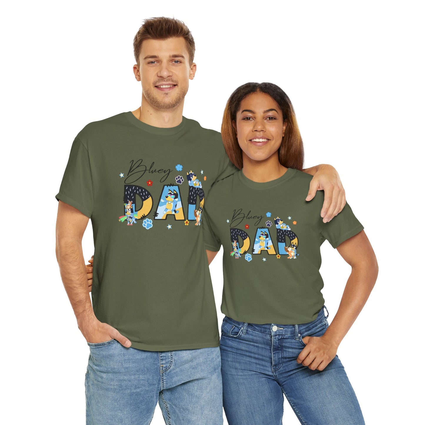 Princess Grace  Fun 'Blessed Dad' Unisex Heavy Cotton Tee Perfect Gift for Father's Day
