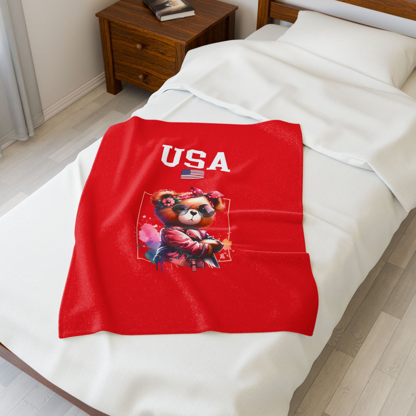 Princess Grace  TEAM USA  Velveteen Plush Blanket