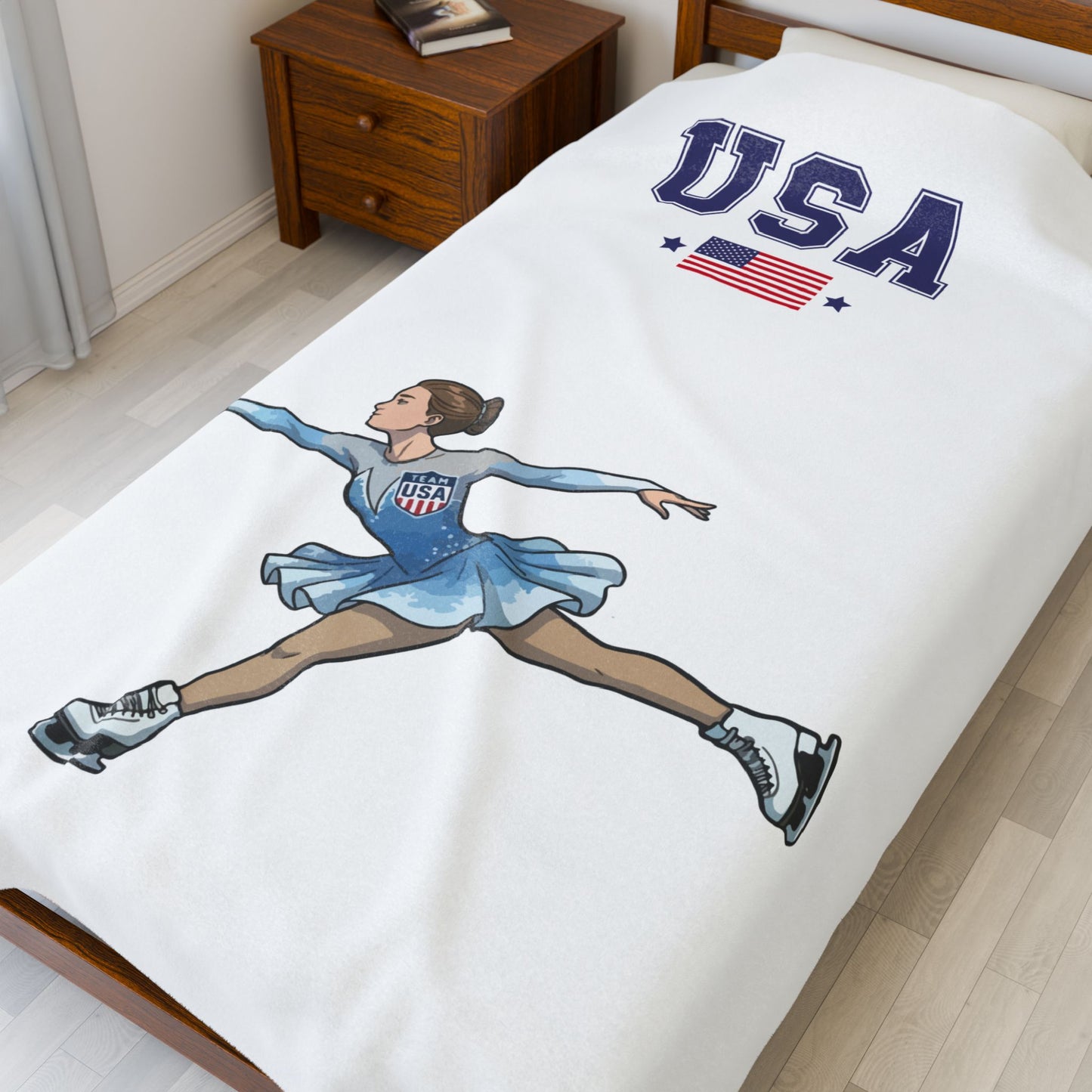 Princess Grace  TEAM USA  Velveteen Plush Blanket