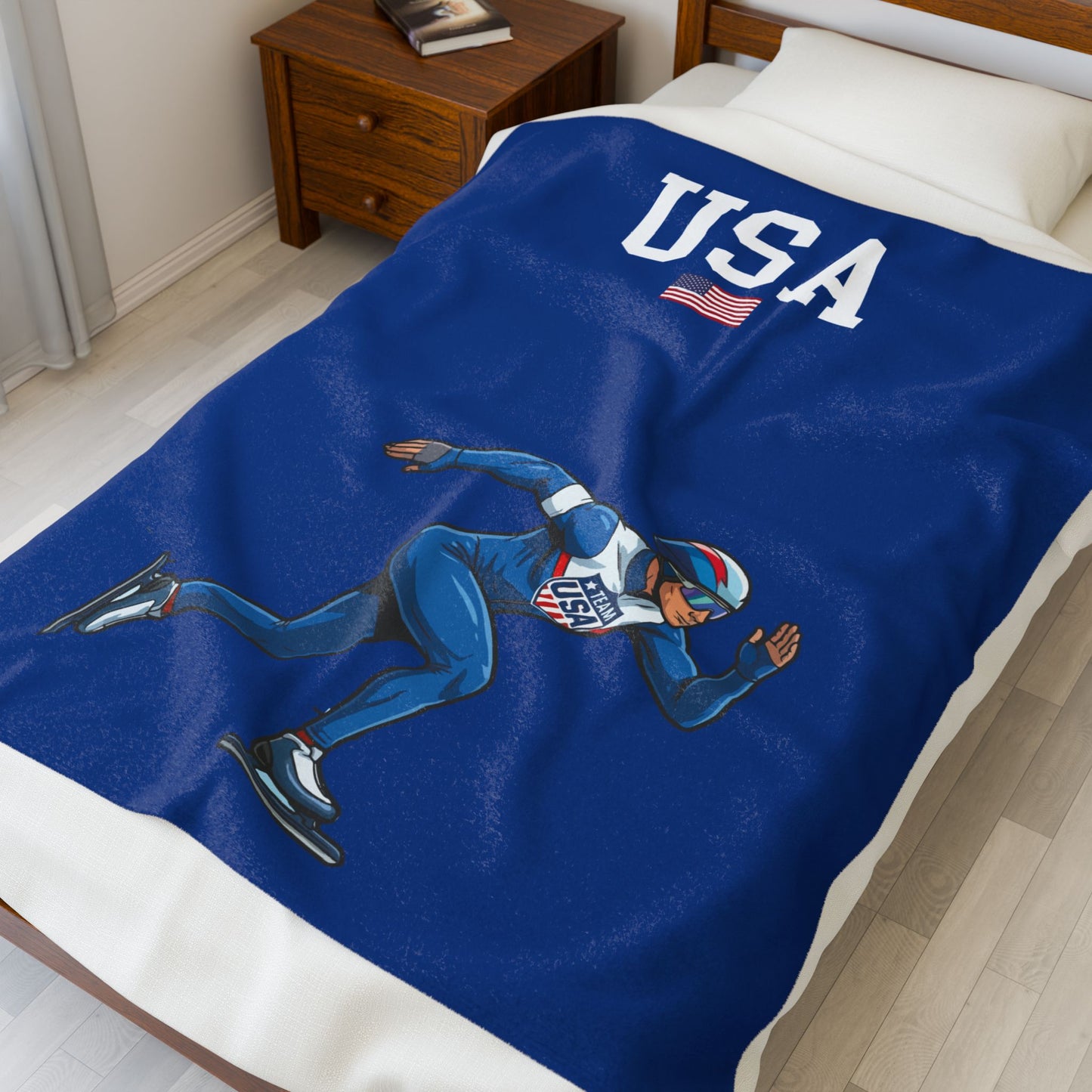 Princess Grace  TEAM USA  Velveteen Plush Blanket