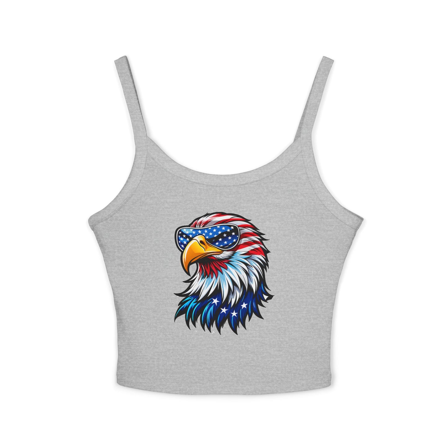 Princess Grace  Patriotic Women's Spaghetti Strap Tank Top  USA Eagle Design