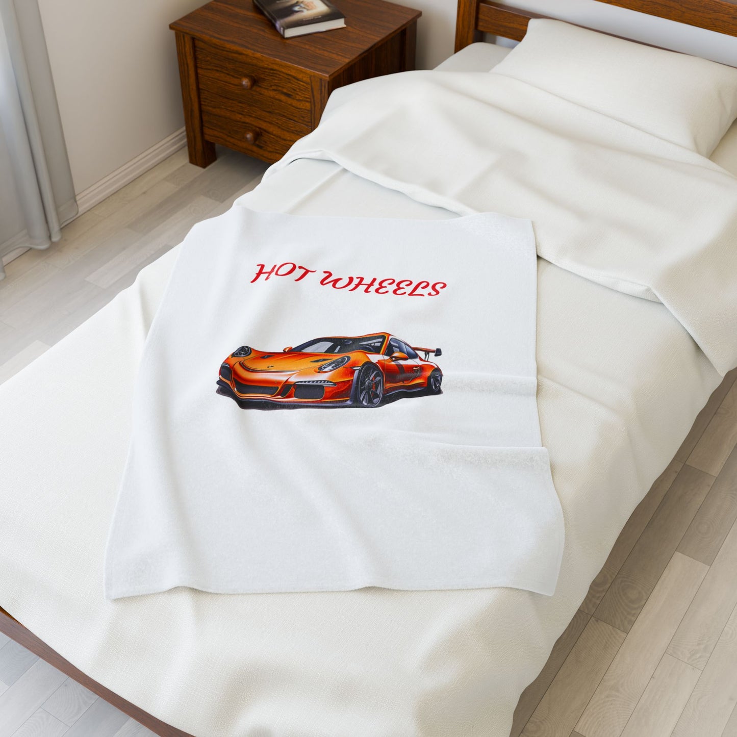 Princess Grace  Hot Wheels Velveteen Plush Blanket  Cozy Blanket for Car Lovers