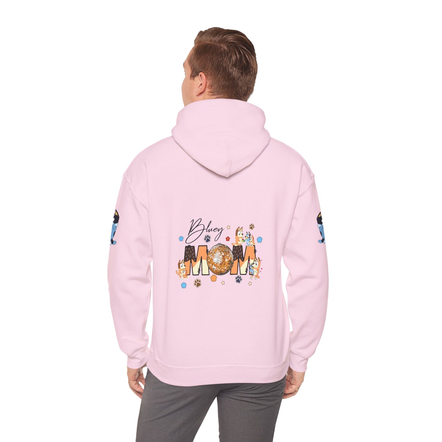 Princess Grace  Bluey Blissful Mom Unisex Heavy Blend Hoodie  Celebrate Motherhood with Style