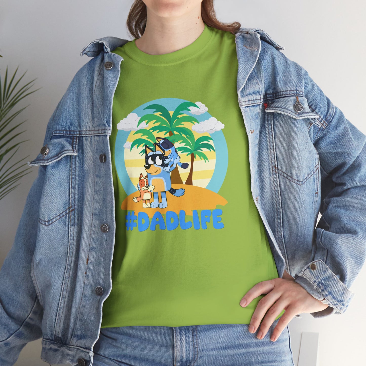 Princess Grace  Bluey  #DadLife Unisex Heavy Cotton Tee  Perfect for Dads Beach Vibes and Everyday Wear