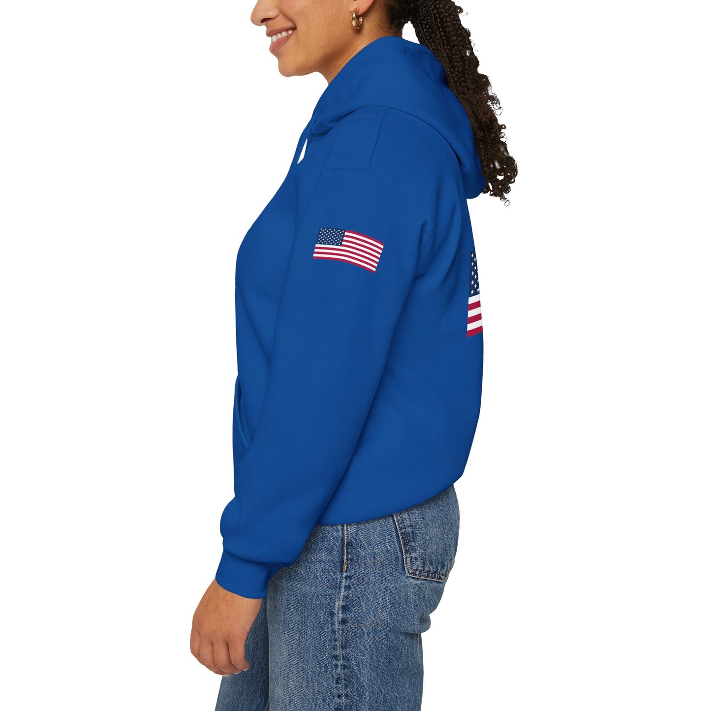 Princess Grace  Patriotic American Flag Hoodie Unisex Heavy Blend Sweatshirt