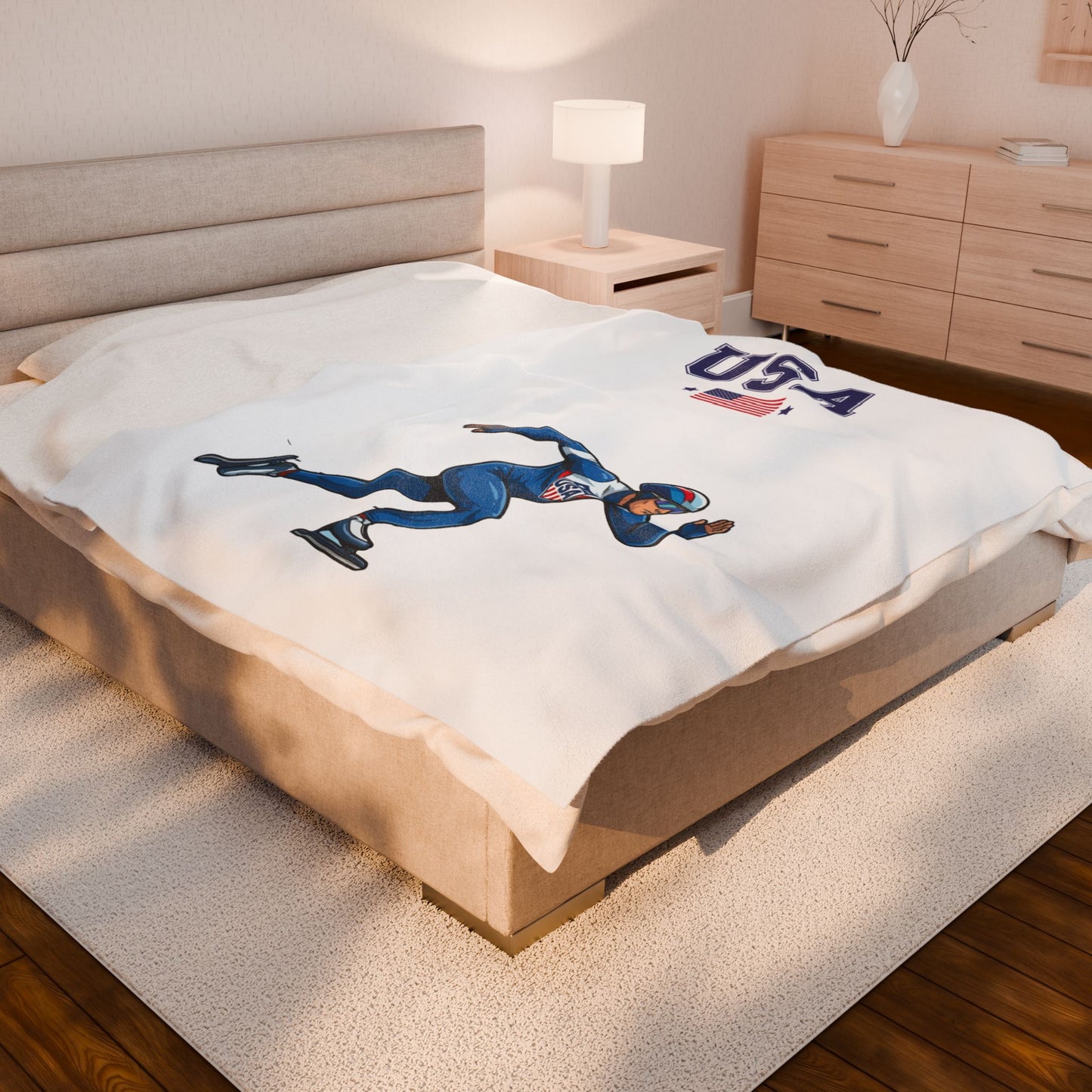 Princess Grace  TEAM USA  Velveteen Plush Blanket