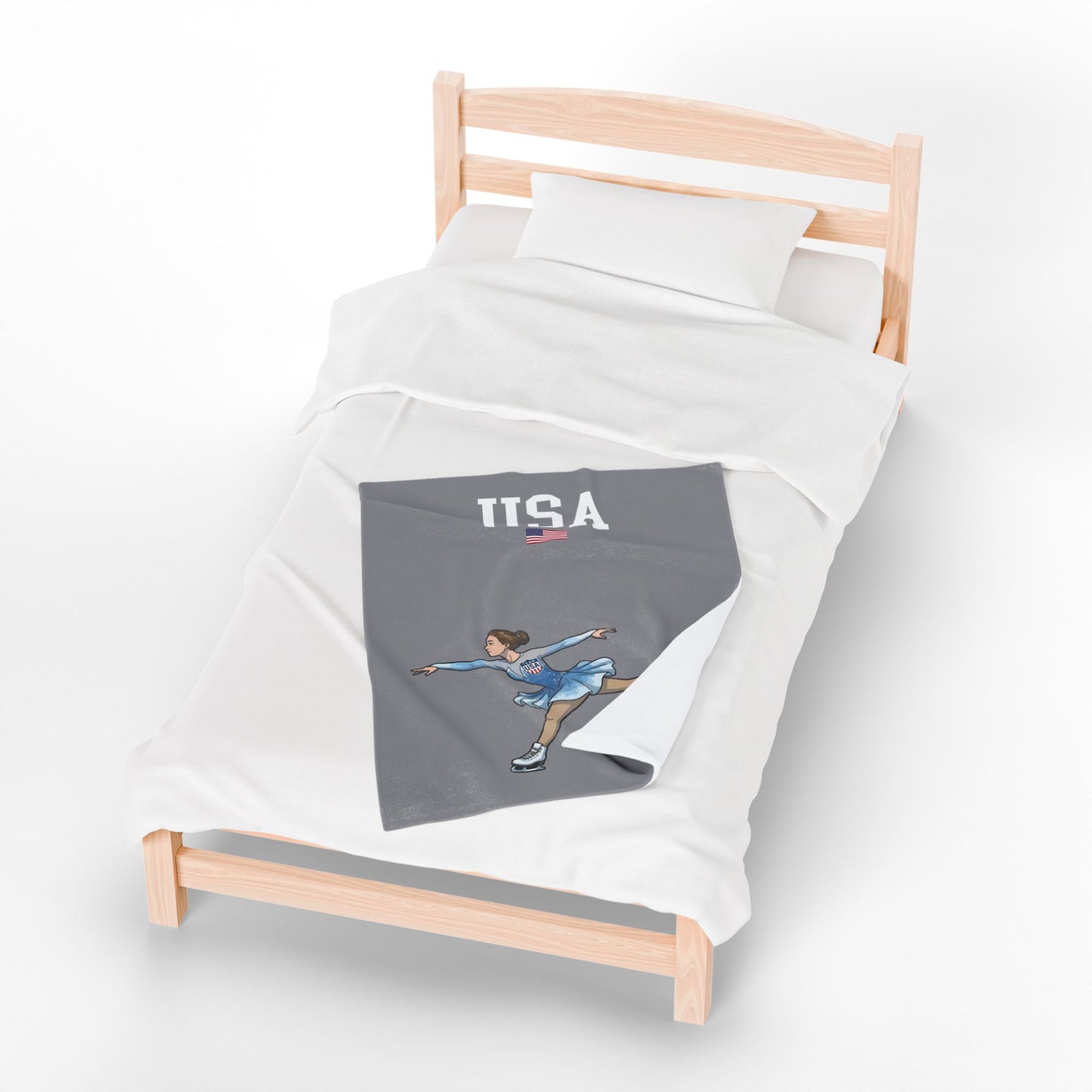 Princess Grace  TEAM USA  Velveteen Plush Blanket