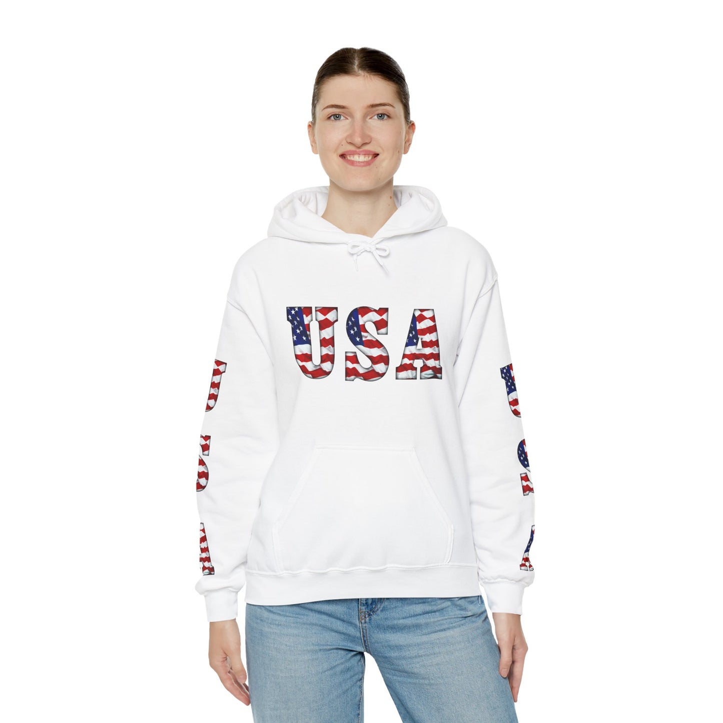 Princess Grace  Patriotic USA Unisex Hooded Sweatshirt Heavy Blend for Comfort