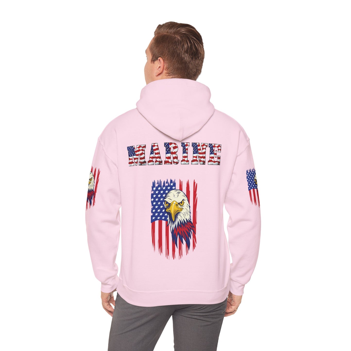 Princess Grace  American Pride Marine Eagle Hooded Sweatshirt