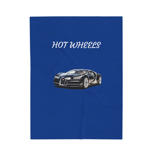 Princess Grace  Hot Wheels Velveteen Plush Blanket   Cozy Automotive Throw for Car Enthusiasts