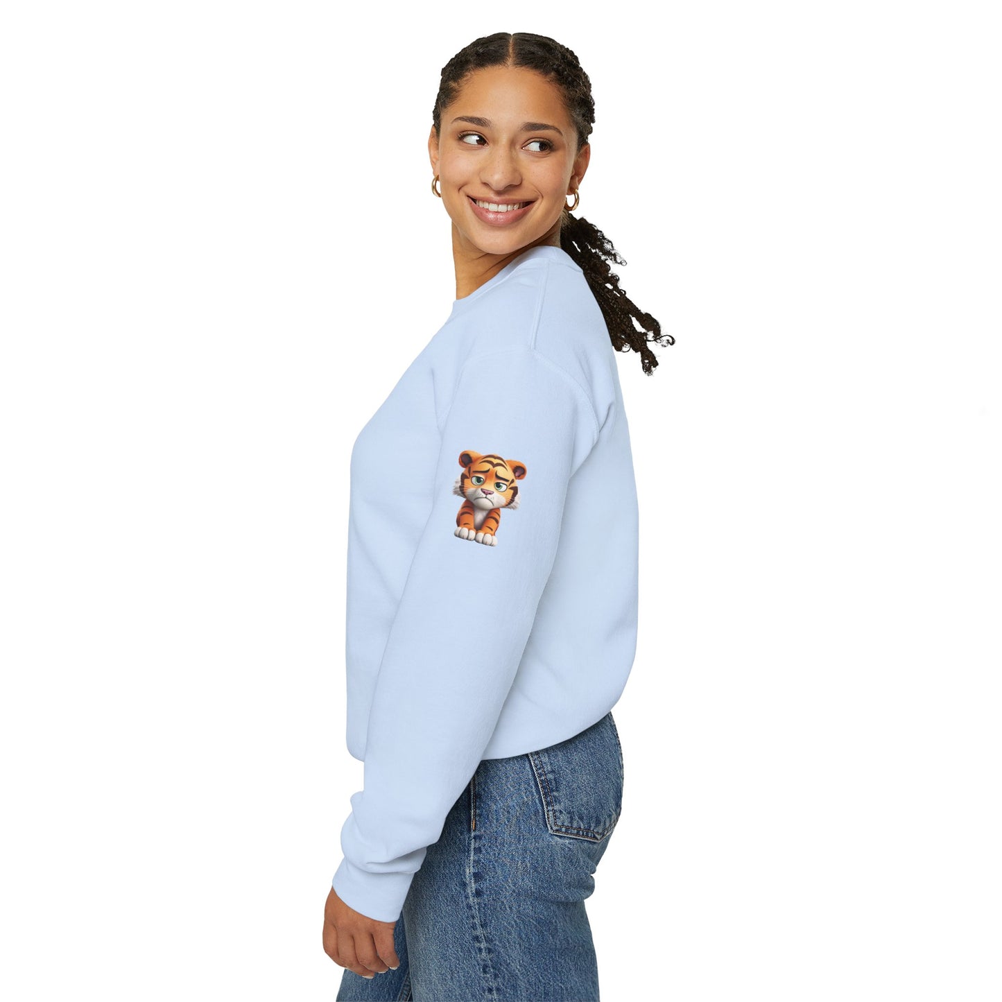 Princess Grace  Cute Tiger Graphic Unisex Crewneck Sweatshirt